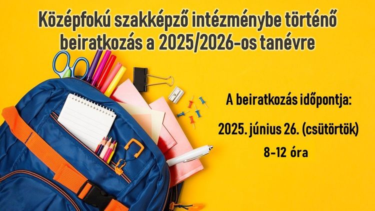 Tájékoztató a beiratkozás időpontjáról