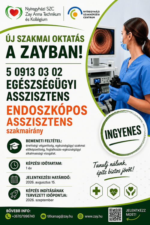 Endoszkópos asszisztens képzés a ZAY-ban