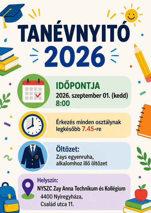 Tanévnyitó 2026