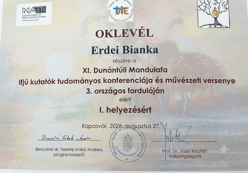 Országos első helyezéssel büszkélkedhetünk újra